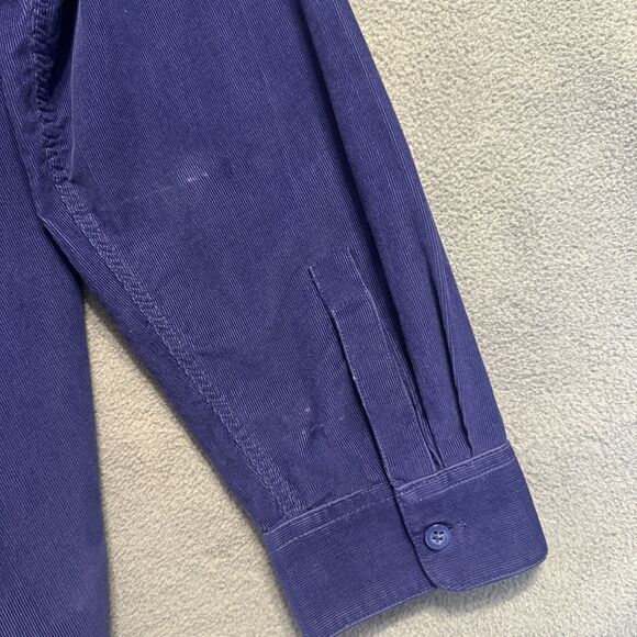 Talbots Corduroy Button Up Shirt Plus Size 1x Eggplant Purple Lightweight - Picture 7 of 7